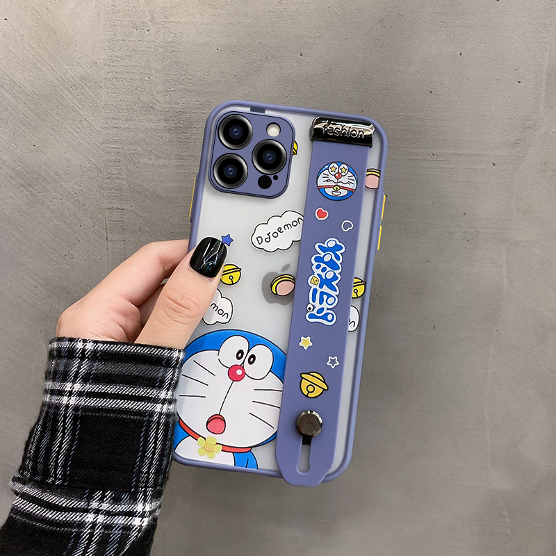 Creative Apple 12Promax Phone Case 7plus Wrist Strap Skin Feeling Iphone11 TikTok Generation X Foreign Trade Application