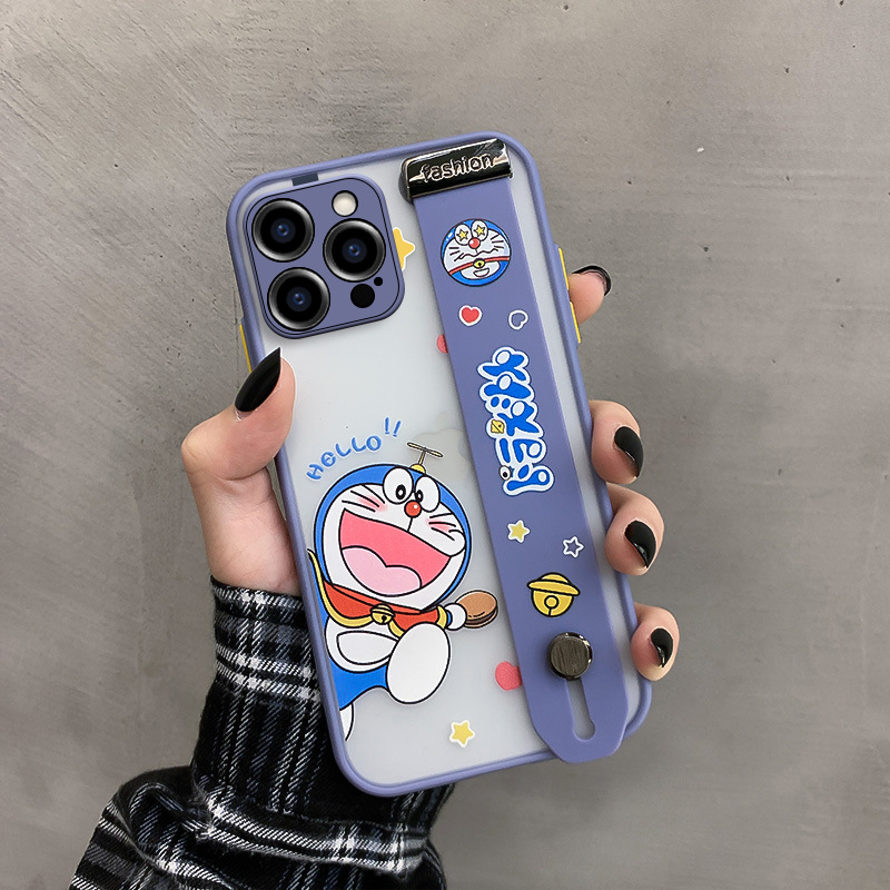 Creative Apple 12Promax Phone Case 7plus Wrist Strap Skin Feeling Iphone11 TikTok Generation X Foreign Trade Application