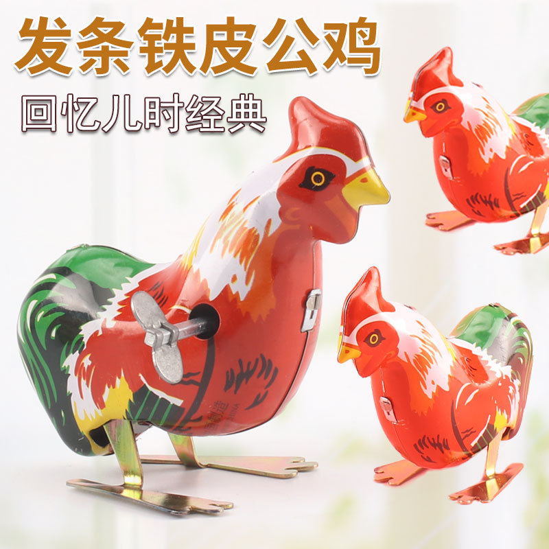 Wind-up Chicken Push-up Chicken Chain Plush Chicken Wind-up Toy Stall Children&#039;s Educational Toys Wholesale