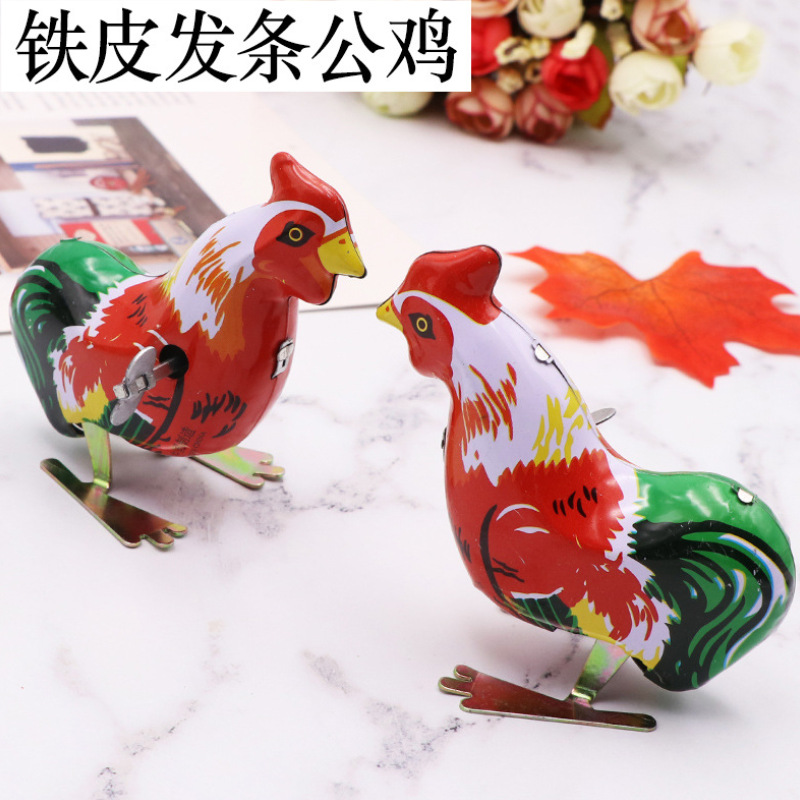 Wind-up Chicken Push-up Chicken Chain Plush Chicken Wind-up Toy Stall Children&#039;s Educational Toys Wholesale