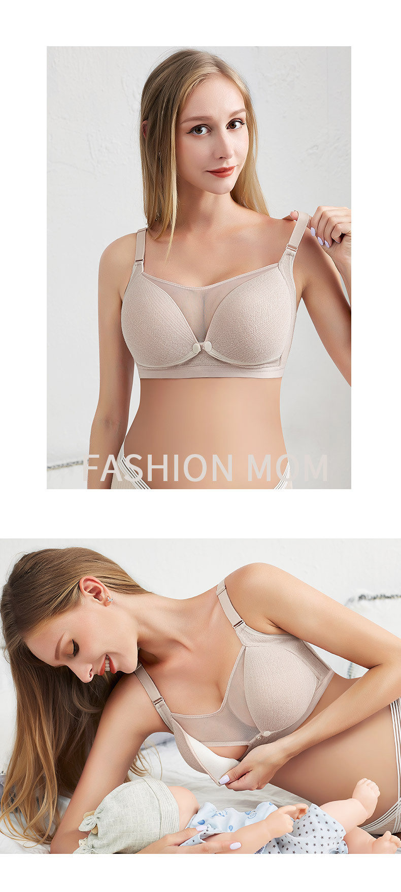 New Push up Nursing Bra Breathable Cotton Nursing Bra Large Size Front Buckle Maternity Underwear New Push up Nursing Bra Breathable Cotton Nursing Bra Large Size Front Buckle Maternity Underwear