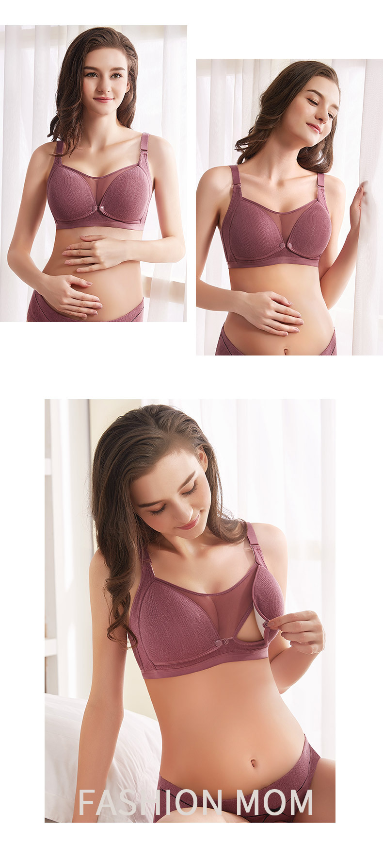 New Push up Nursing Bra Breathable Cotton Nursing Bra Large Size Front Buckle Maternity Underwear New Push up Nursing Bra Breathable Cotton Nursing Bra Large Size Front Buckle Maternity Underwear