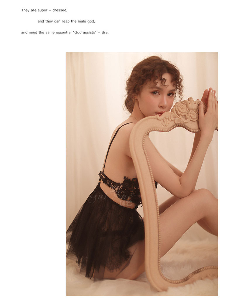 Rose Ruo New Sexy Sexy Push-up Underwear Temptation Perspective Set Nightdress Hollow Lace Limited Price 46 Yuan 176# Rose Ruo New Sexy Sexy Push-up Underwear Temptation Perspective Set Nightdress Hollow Lace Limited Price 46 Yuan 176#