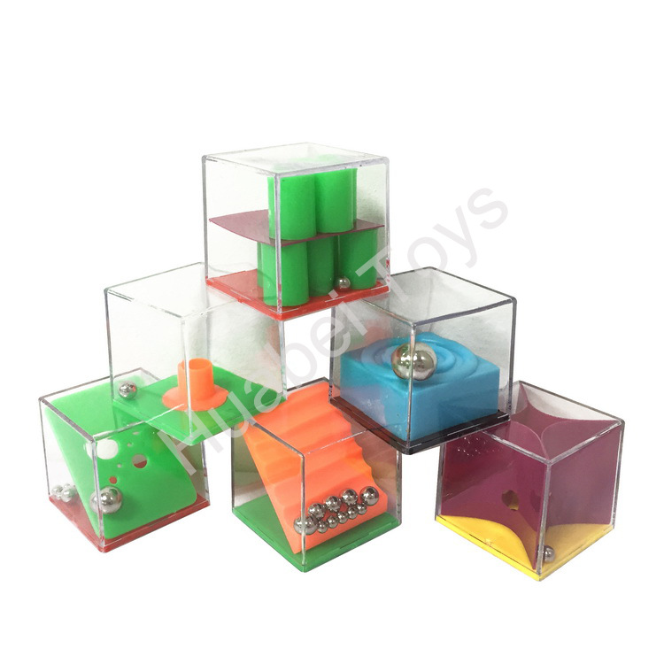 DIY toy game box gravity Balance Beads 24-piece set of Blank Ball Maze puzzle game
