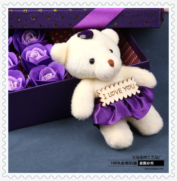 Happiness large square ferrero special rose soap flowers
