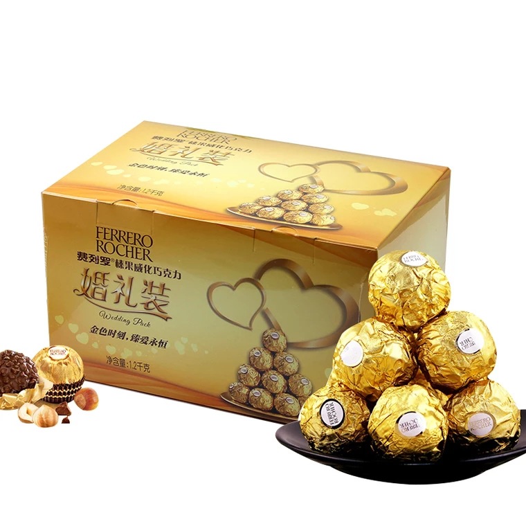 Ferrero Golden Ball Filbert Chocolate T96 Tablets Wedding Clothes Gift Box Ferrero Jinsha T2 Wedding Candy Wholesale Ferrero Golden Ball Filbert Chocolate T96 Tablets Wedding Clothes Gift Box Ferrero Jinsha T2 Wedding Candy Wholesale