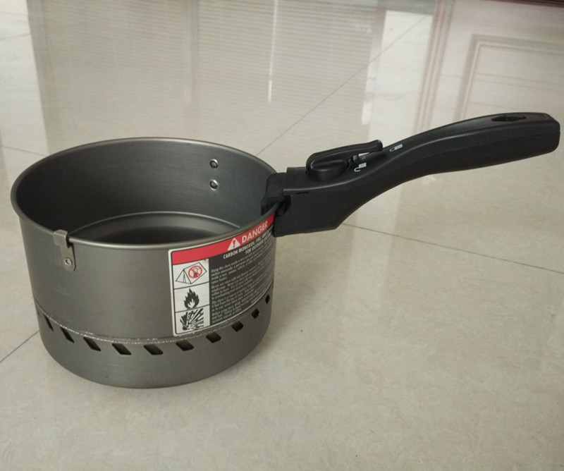 Outdoor Fry Pan Soup Pot Universal Removable Bakelite AntiScald Universal Handle Wood Grain Silicone DOP Pot Clip Handle