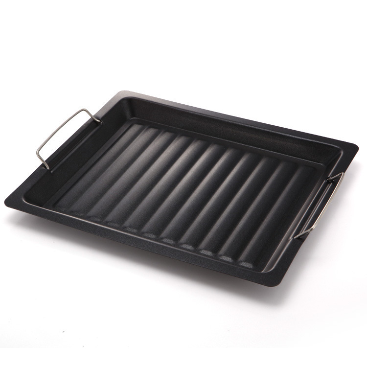 Pan Baking Tray Outdoor Charcoal Barbecue Plate Iron Plate Barbecue Tool Accessories Barbecue Oven Fry Pan Manufacturer