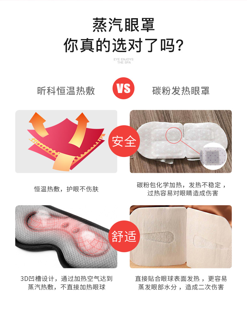Factory low price sleeping eye mask usb heating heating steam eye mask eye protection 3D shading sleep mask Factory low price sleeping eye mask usb heating heating steam eye mask eye protection 3D shading sleep mask