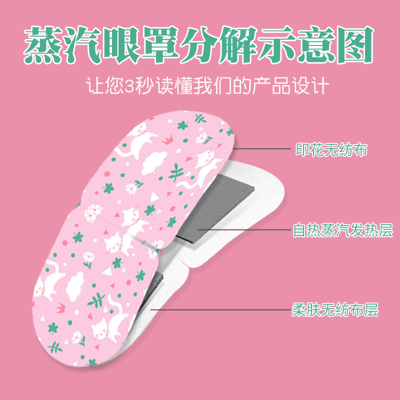 Steam Eyeshade Customized SelfHeating Sleep Hot Compress Eye Shield Substitute Processing Argy Wormwood Eye Mask Whole