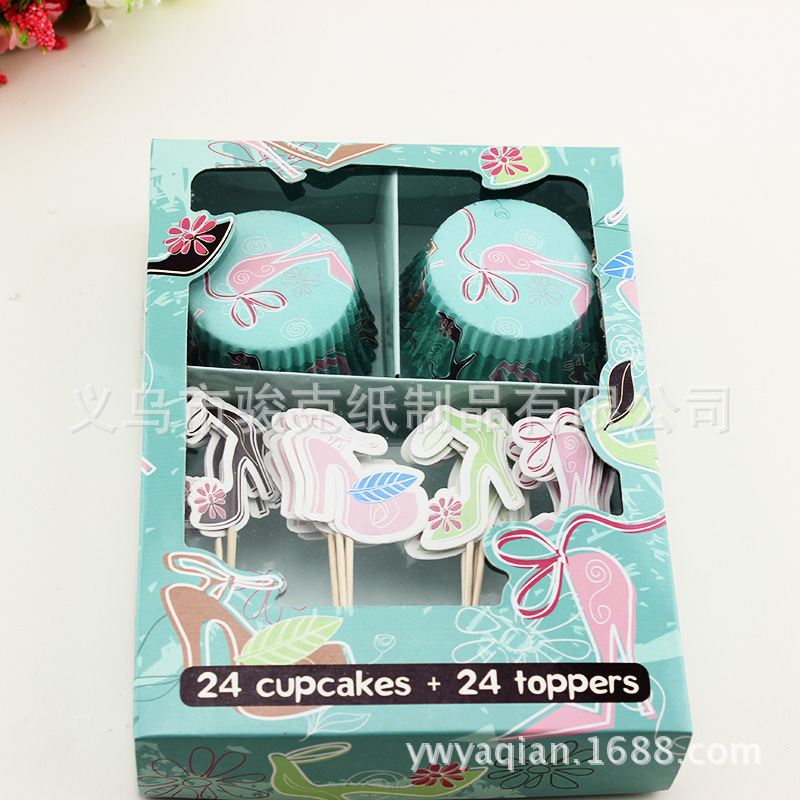 Color base small white point flame cup cake cup party can custom green cake cup goblet of fire