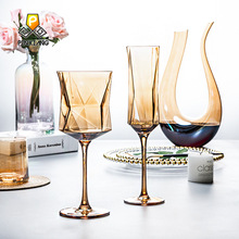 Korean Fashion Ins Daisy Tulip Glass Cup Women's Goblet Juice Cup Dessert Wine Glass Net Red Wine Cup