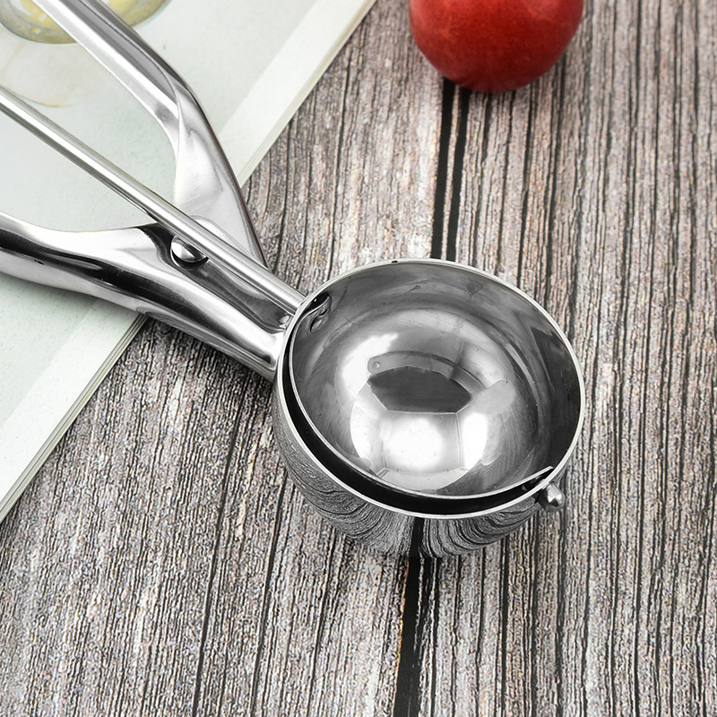 Ice-Cream Spoon Ball Scoop Stainless Steel Ice Cream Spoon Ice-Cream Spoon Fruit Ball Player DIY Tool