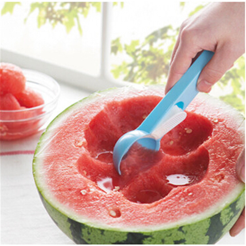 Factory Direct Sale Kitchen Tools Plastic Ice-Cream Spoon Fruit Ball Scoop Pop-up Ice Cream Jelly Spoon