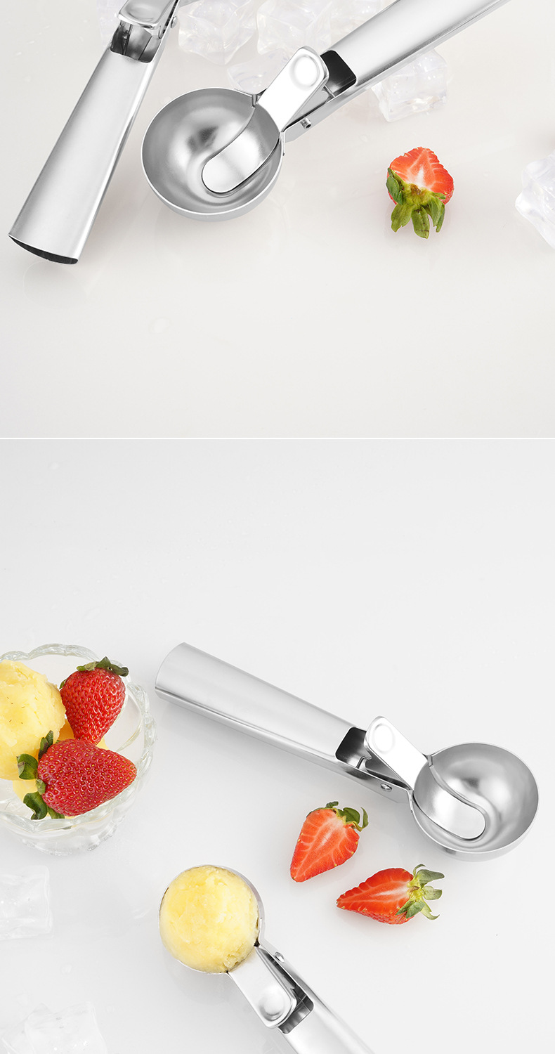 304 Stainless Steel Sanding Ice-Cream Spoon Two-Piece Stainless Steel Thickened Ice Cream Spoon Ice Cream Ball Scoop 304 Stainless Steel Sanding Ice-Cream Spoon Two-Piece Stainless Steel Thickened Ice Cream Spoon Ice Cream Ball Scoop