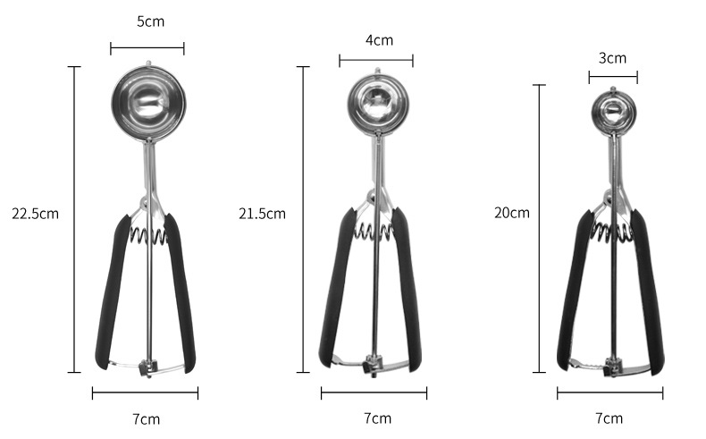 304 Stainless Steel Thickened Ice-Cream Spoon Cookie Scoop Ice-Cream Spoon Ball Scoop Amazon Factory Direct Sales 304 Stainless Steel Thickened Ice-Cream Spoon Cookie Scoop Ice-Cream Spoon Ball Scoop Amazon Factory Direct Sales