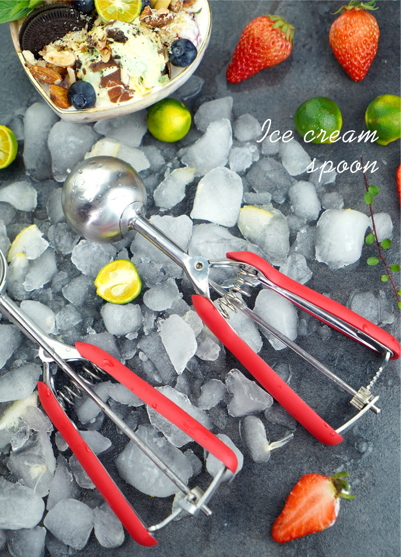 304 Stainless Steel Thickened Ice-Cream Spoon Cookie Scoop Ice-Cream Spoon Ball Scoop Amazon Factory Direct Sales 304 Stainless Steel Thickened Ice-Cream Spoon Cookie Scoop Ice-Cream Spoon Ball Scoop Amazon Factory Direct Sales