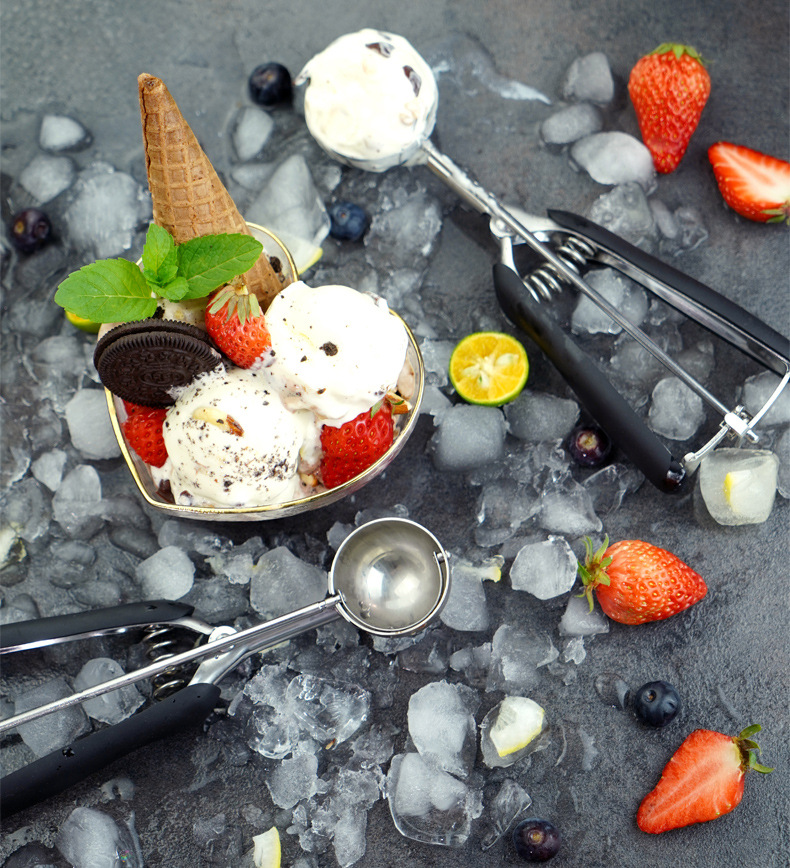 304 Stainless Steel Thickened Ice-Cream Spoon Cookie Scoop Ice-Cream Spoon Ball Scoop Amazon Factory Direct Sales 304 Stainless Steel Thickened Ice-Cream Spoon Cookie Scoop Ice-Cream Spoon Ball Scoop Amazon Factory Direct Sales