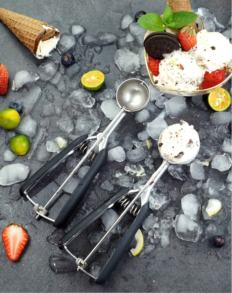 304 Stainless Steel Thickened Ice-Cream Spoon Cookie Scoop Ice-Cream Spoon Ball Scoop Amazon Factory Direct Sales 304 Stainless Steel Thickened Ice-Cream Spoon Cookie Scoop Ice-Cream Spoon Ball Scoop Amazon Factory Direct Sales