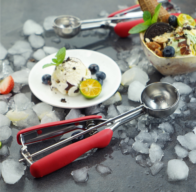 304 Stainless Steel Thickened Ice-Cream Spoon Cookie Scoop Ice-Cream Spoon Ball Scoop Amazon Factory Direct Sales 304 Stainless Steel Thickened Ice-Cream Spoon Cookie Scoop Ice-Cream Spoon Ball Scoop Amazon Factory Direct Sales