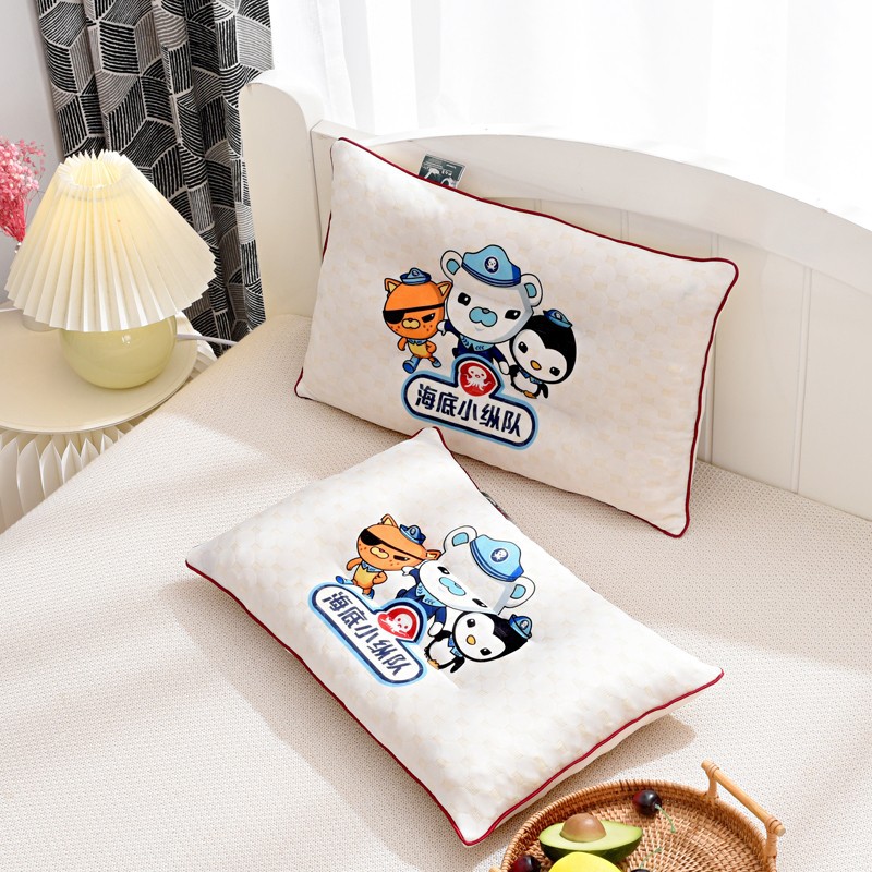 Factory Direct Sales Latex Pillow Natural Broken Latex Cartoon Printing Children's Latex Pillow