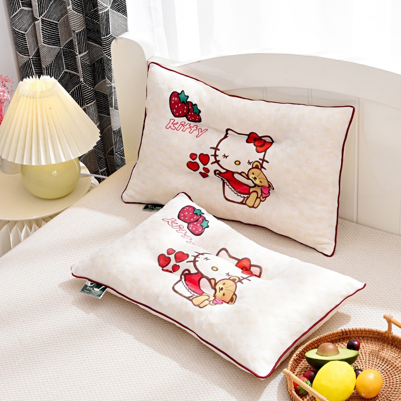 Factory Direct Sales Latex Pillow Natural Broken Latex Cartoon Printing Children's Latex Pillow