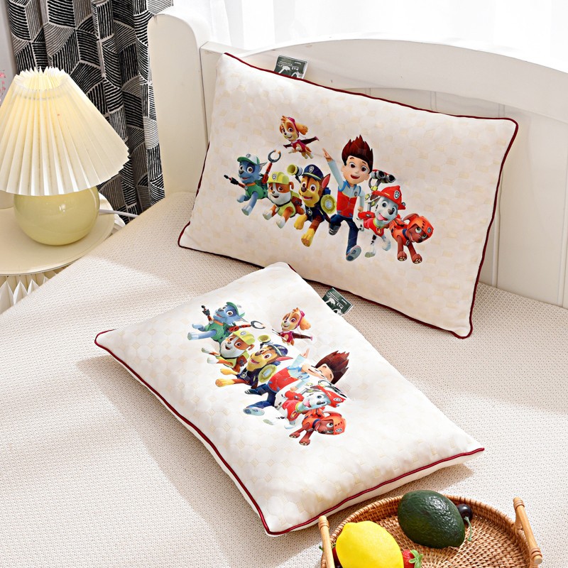 Factory Direct Sales Latex Pillow Natural Broken Latex Cartoon Printing Children's Latex Pillow