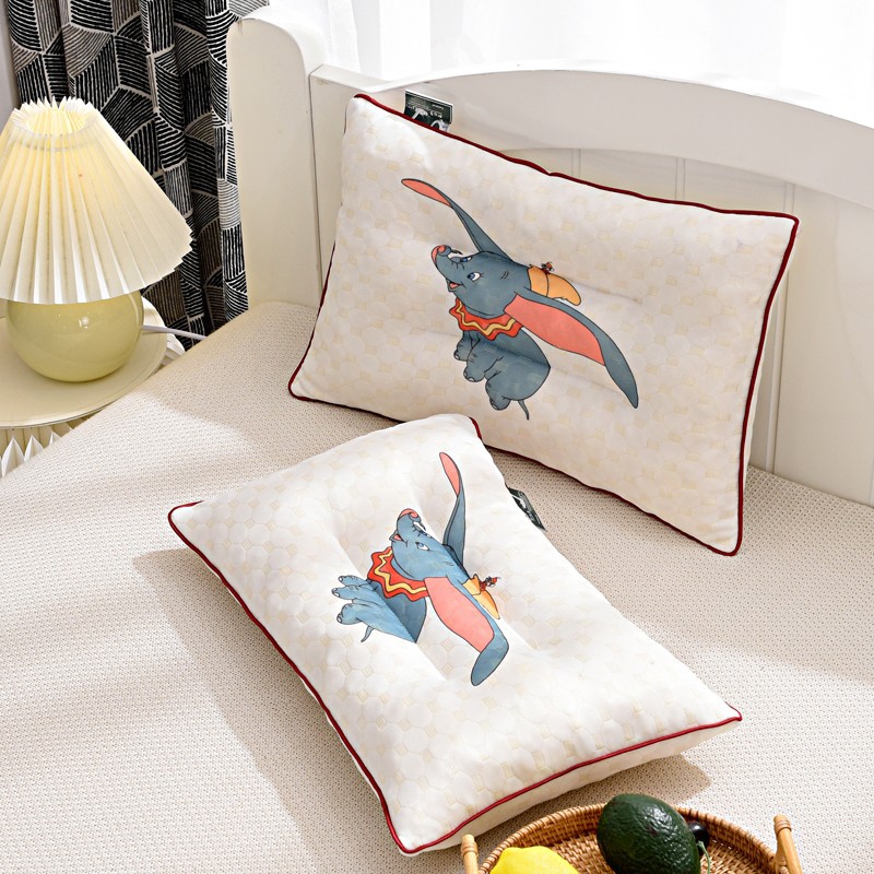 Factory Direct Sales Latex Pillow Natural Broken Latex Cartoon Printing Children's Latex Pillow