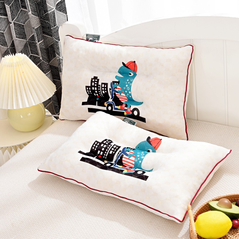 Factory Direct Sales Latex Pillow Natural Broken Latex Cartoon Printing Children's Latex Pillow