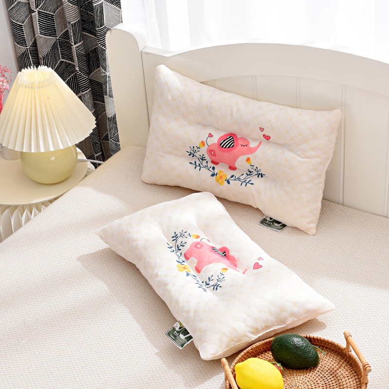 Factory Direct Sales Latex Pillow Natural Broken Latex Cartoon Printing Children's Latex Pillow