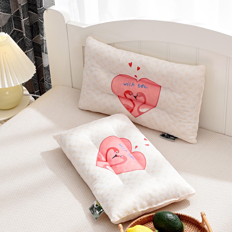 Factory Direct Sales Latex Pillow Natural Broken Latex Cartoon Printing Children's Latex Pillow