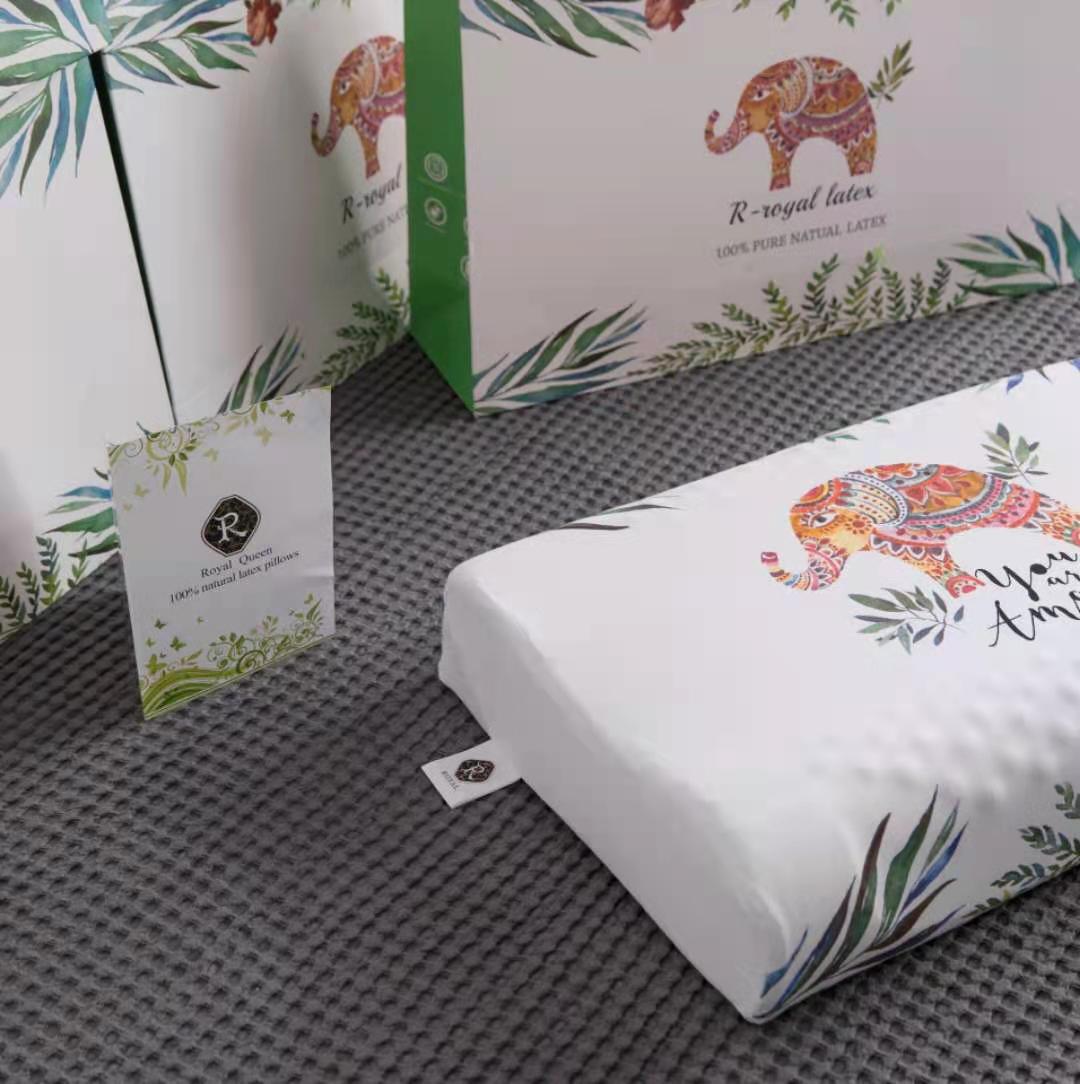 Factory Production and Sales of New Elephant Natural Latex Pillow Adult Latex Memory Pillow Docking Gifts Wholesale