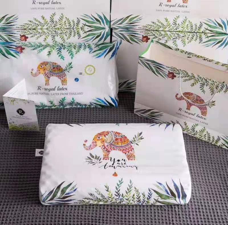 Factory Production and Sales of New Elephant Natural Latex Pillow Adult Latex Memory Pillow Docking Gifts Wholesale