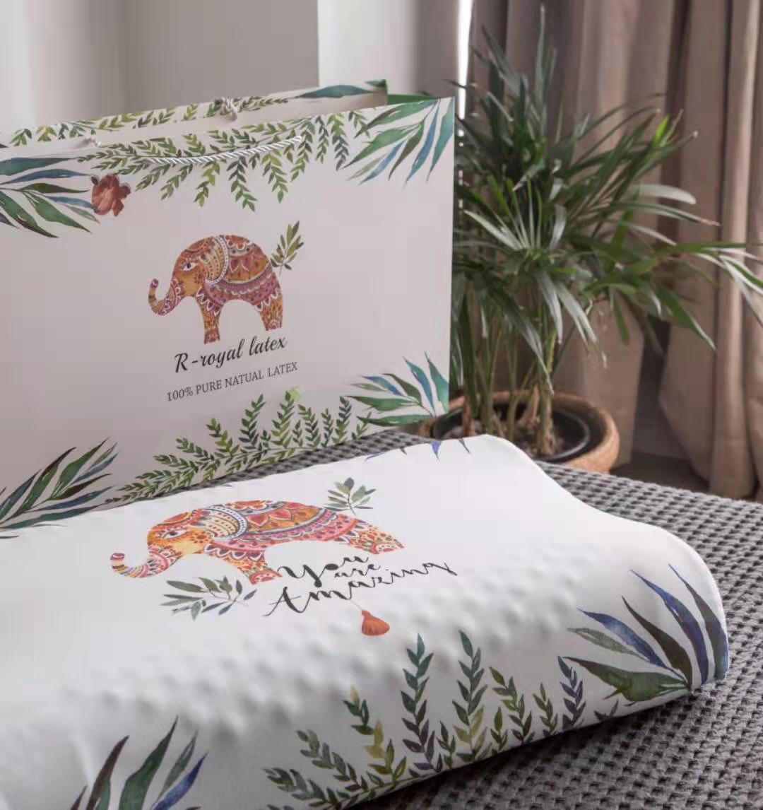 Factory Production and Sales of New Elephant Natural Latex Pillow Adult Latex Memory Pillow Docking Gifts Wholesale