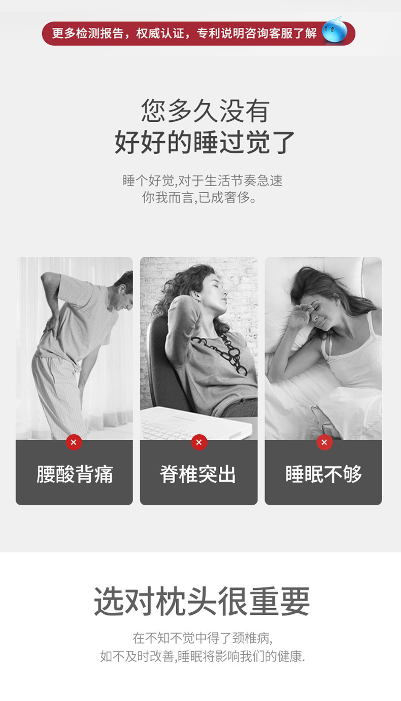 Sandalwood Latex Pillow Wave Neck Protection Single Pillow Slow Rebound Gift Pillow Group Purchase Wholesale