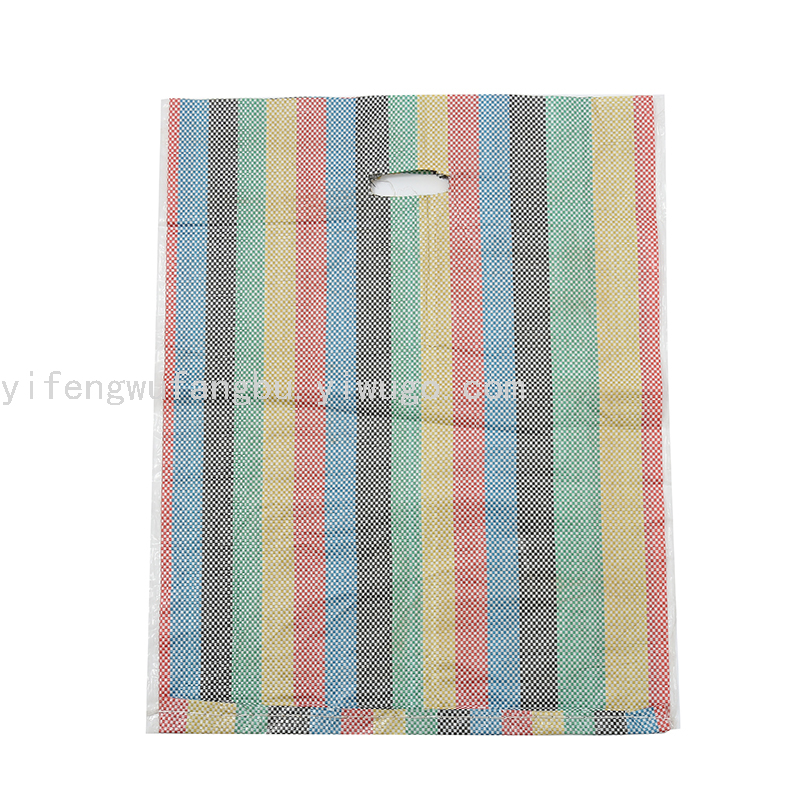 Color Stripes Woven Bag Thin Woven Bag Shopping Bag Africa Wholesale Woven Bag