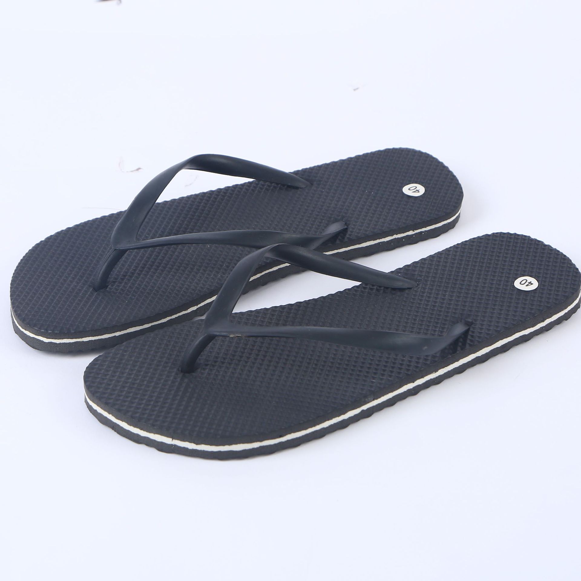 Foreign Trade Africa Eva Black Flip-Flops Flip-Flops Fashion Beach Shoes Non-Slip Flat Slippers Quantity Discounts