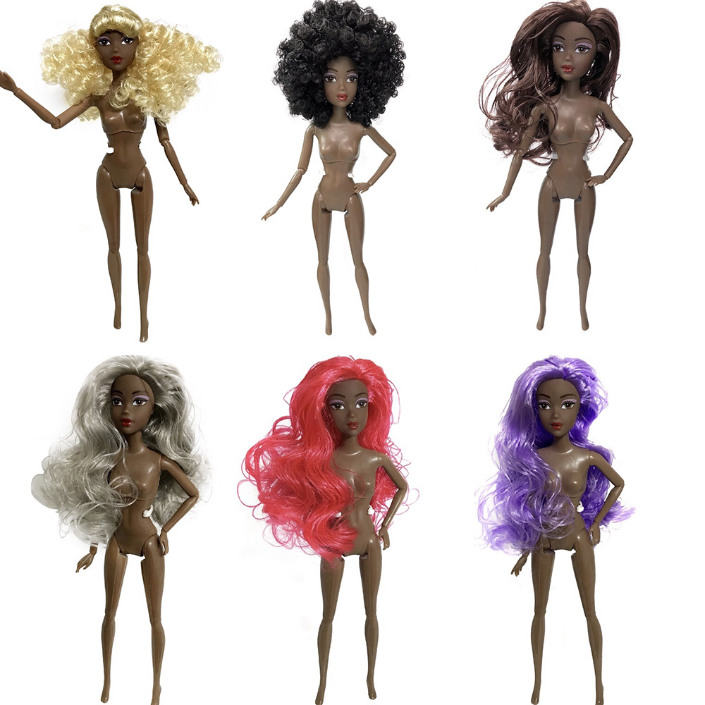 African Black Doll 28 Foreign Trade Cross-Border Multi-Joint Black Skin Africa Baby Doll