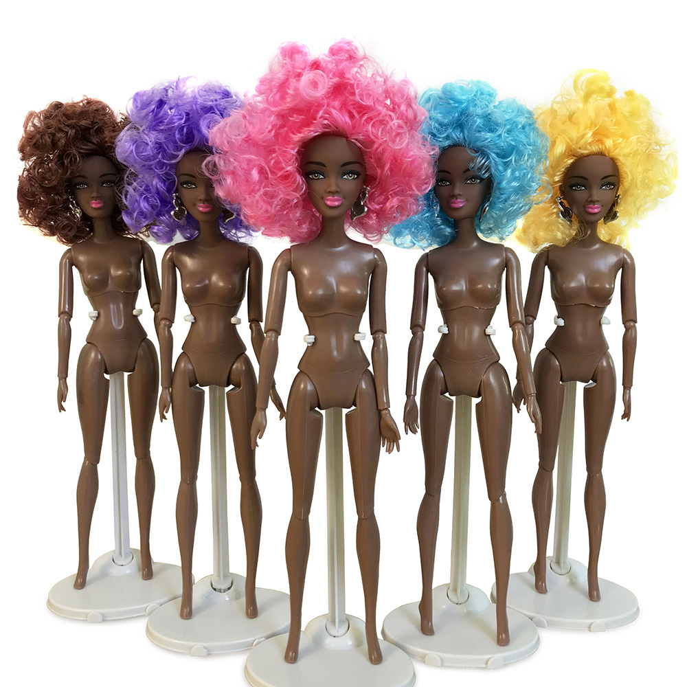 African Black Doll 28 Foreign Trade Cross-Border Multi-Joint Black Skin Africa Baby Doll