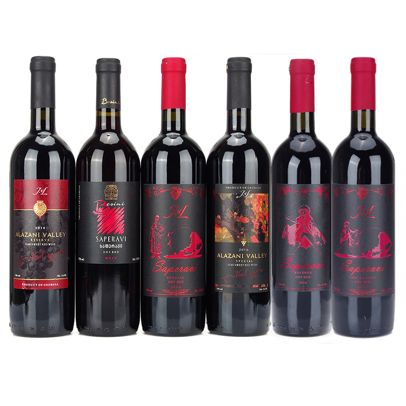 Imported Wine Wine Original Bottle Imported Red Wine Wholesale 750ml Georgian Semi-Sweet Red Wine