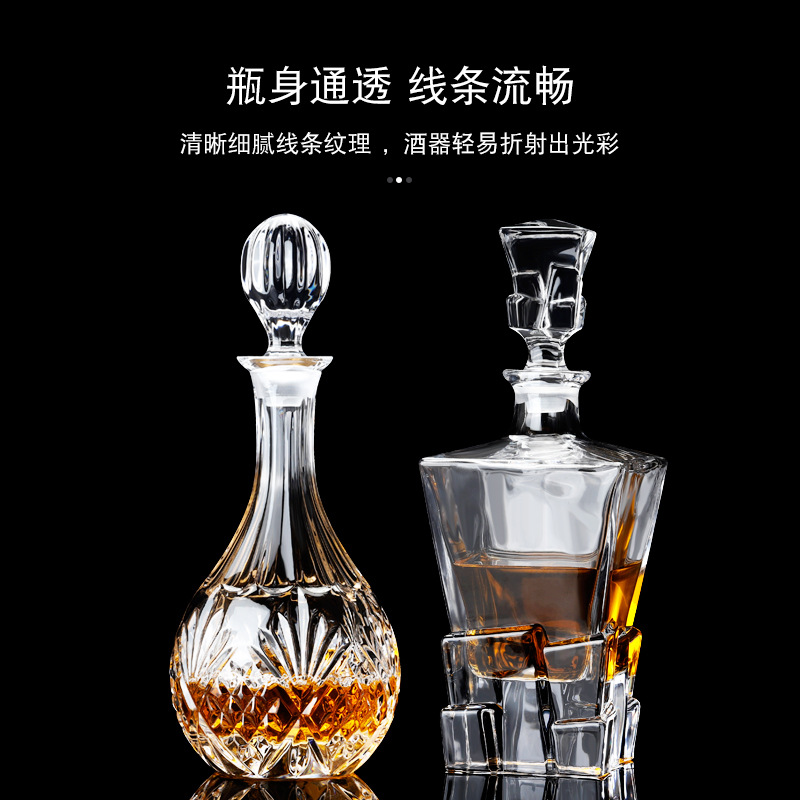 Jug Liquor Storage Bottle Wine Bottle Creative Red Wine Wine Decanter Whiskey Bottle with Lid Imported Wine Bottle