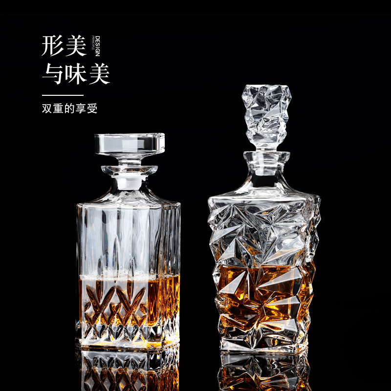 Jug Liquor Storage Bottle Wine Bottle Creative Red Wine Wine Decanter Whiskey Bottle with Lid Imported Wine Bottle
