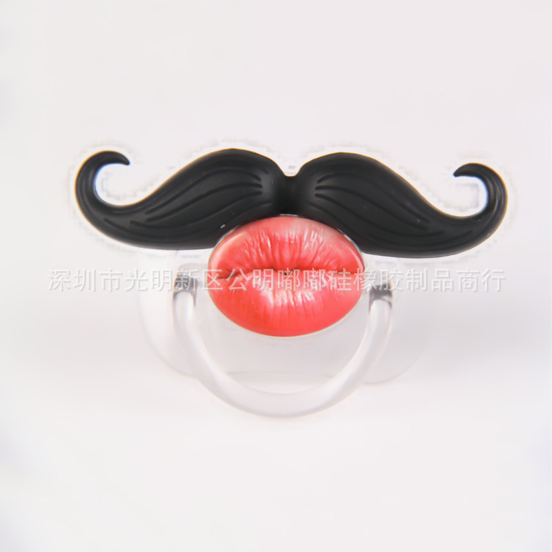 Baby Silica Gel Pacifier Funny Tooth Nipple Baby Rabbit Teeth Funny Pacifier Beard Nipple