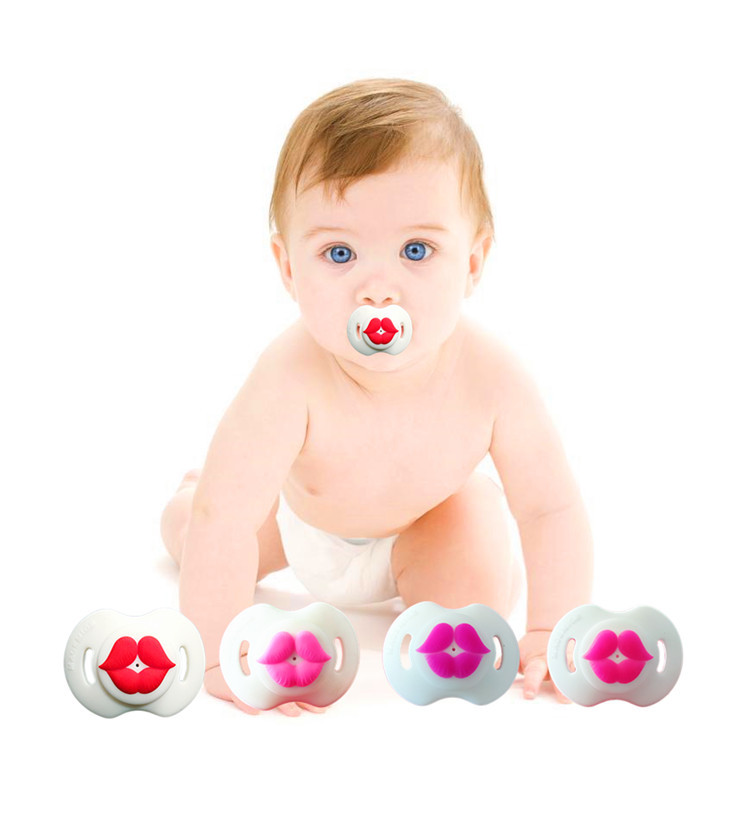 Baby Silica Gel Pacifier Funny Tooth Nipple Baby Rabbit Teeth Funny Pacifier Beard Nipple