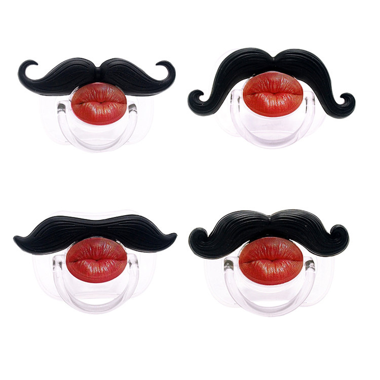 Baby Silica Gel Pacifier Funny Tooth Nipple Baby Rabbit Teeth Funny Pacifier Beard Nipple