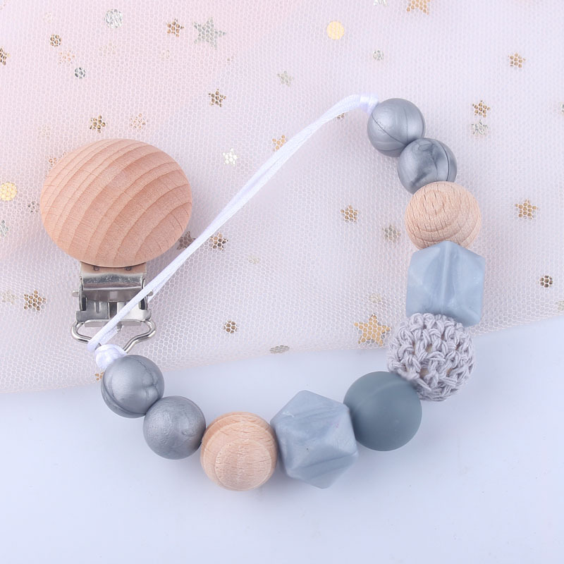 New Factory Direct Sales Baby Silicone Pacifier Clip Baby Molar Toy Drop-Preventing Chain Maternal and Child Supplies