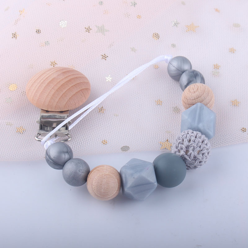 New Factory Direct Sales Baby Silicone Pacifier Clip Baby Molar Toy Drop-Preventing Chain Maternal and Child Supplies