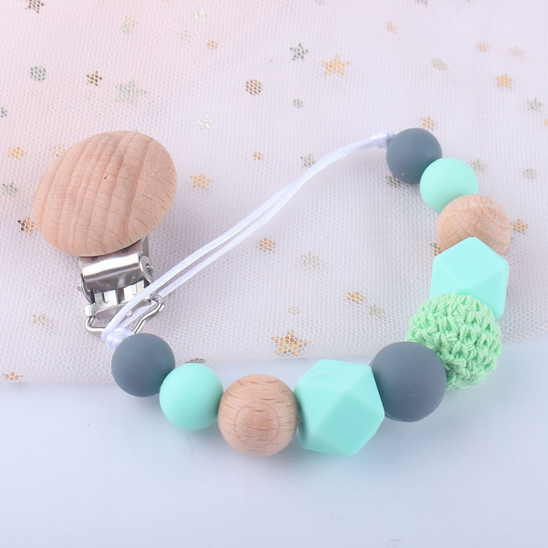 New Factory Direct Sales Baby Silicone Pacifier Clip Baby Molar Toy Drop-Preventing Chain Maternal and Child Supplies