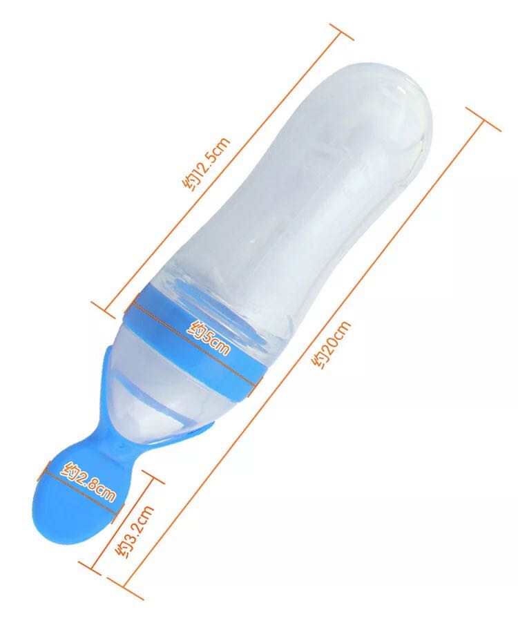 Rice paste bottle spoon extrusion type infant silicone feeder supplementary bean bottle baby tableware