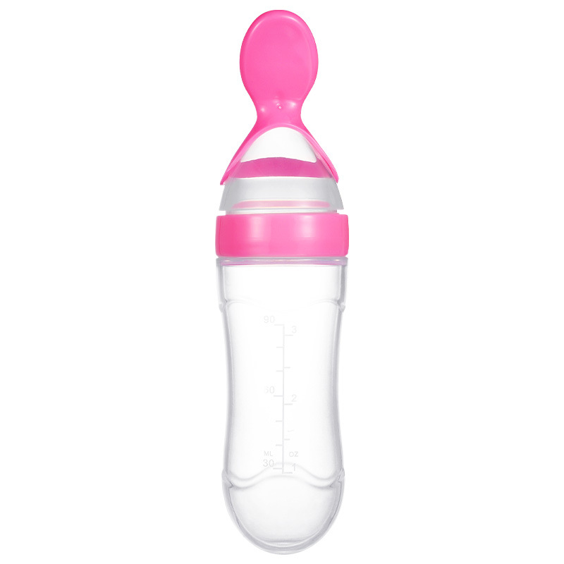 Baby Rice Paste Bottle Baby Silicone Nursing Bottle Squeeze Spoon Children Food Supplement Bottle Rice Paste Spoon 